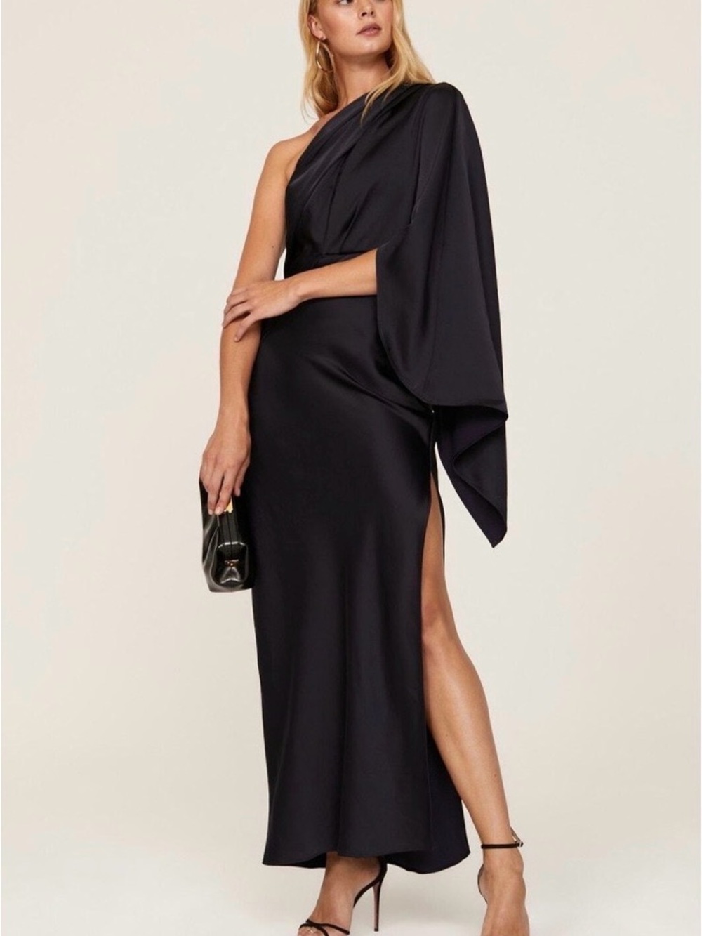 Significant Other Kelsie One-Shoulder Evening Gown with Draped Sleeve